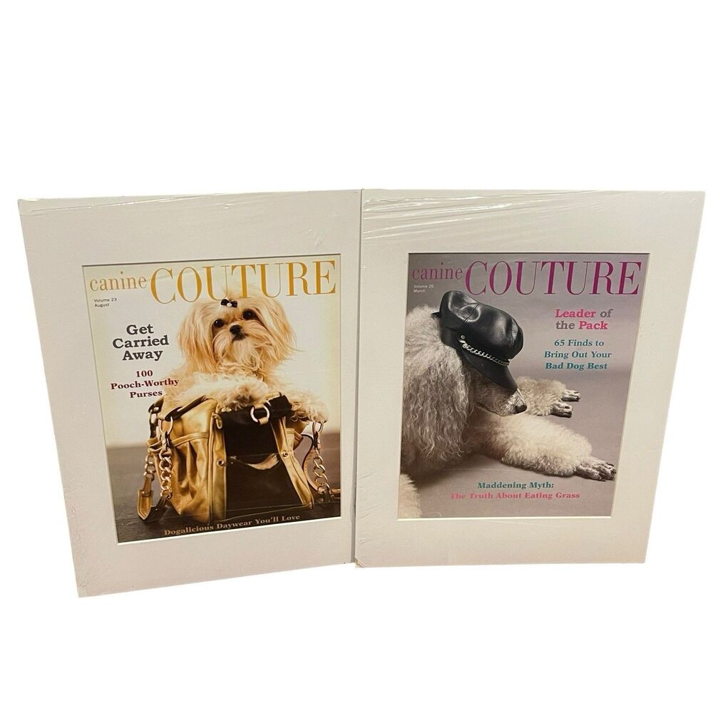 2 Canine Couture Matted Prints Leader Of The Pack Carried Away Calvin Tucker